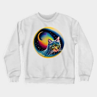 Cat in space - A world full of dreams Crewneck Sweatshirt